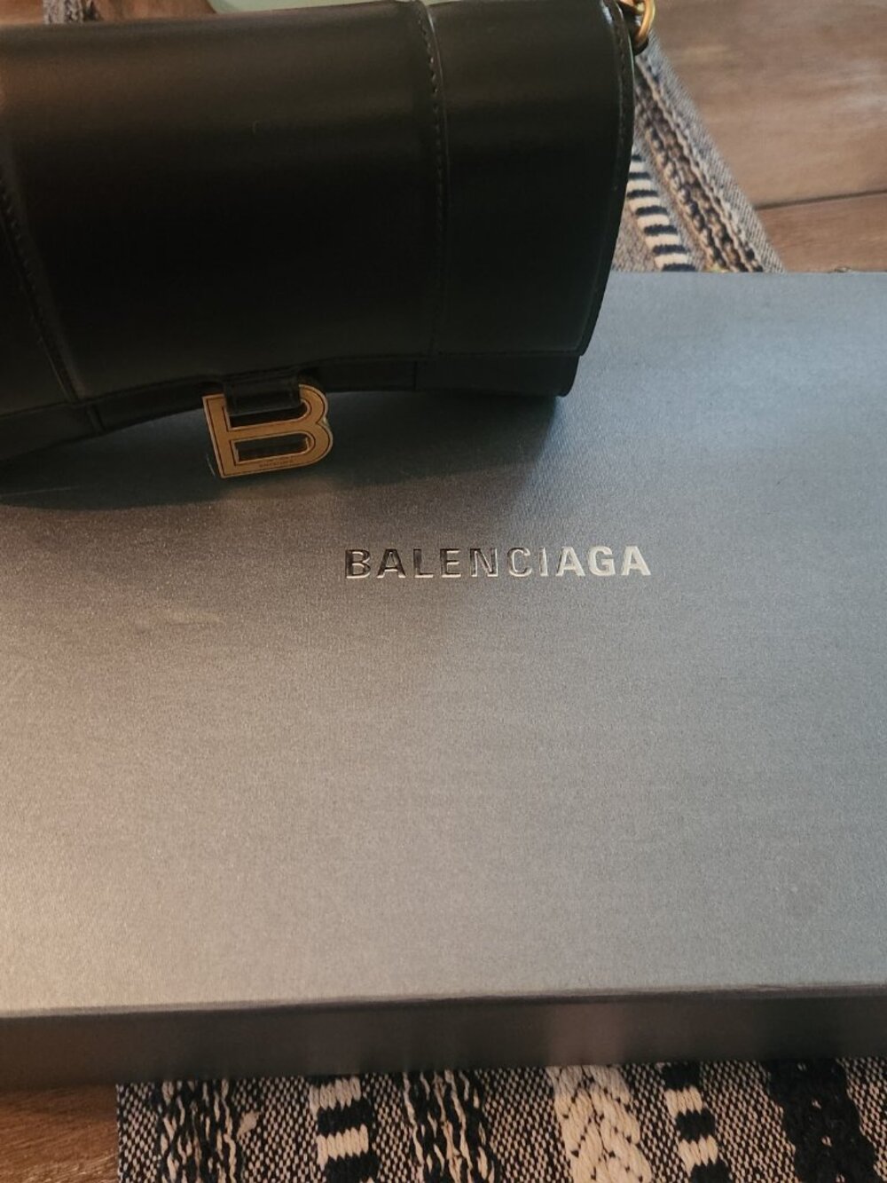 Balenciaga Hourglass Chain Purse - Black - with Box - Picture 8 of 10